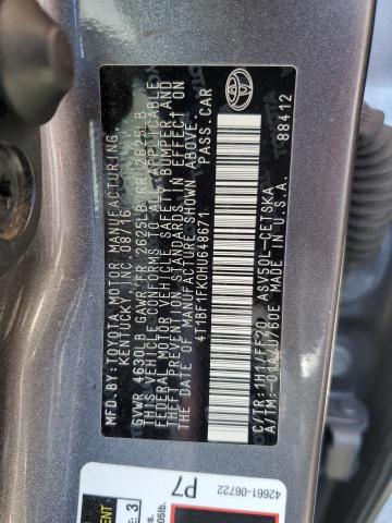 Photo 10 from auction – 2017 TOYOTA CAMRY LE with VIN 4T1BF1FK0HU648671