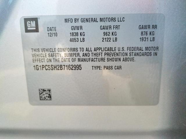 Photo 10 from auction – 2011 CHEVROLET CRUZE LS with VIN 1G1PC5SH2B7162995