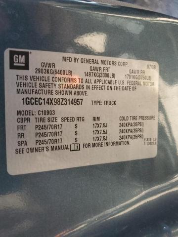 Photo 10 from auction – 2008 CHEVROLET SILVERADO with VIN 1GCEC14X98Z314957