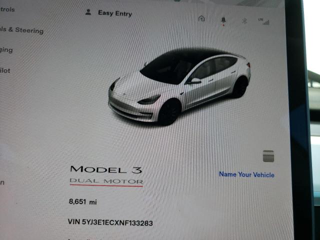 Photo 8 from auction – 2022 TESLA MODEL 3 with VIN 5YJ3E1ECXNF133283