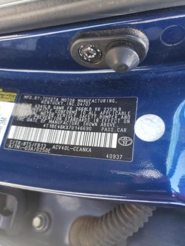 Photo 10 from auction – 2007 TOYOTA CAMRY CE with VIN 4T1BE46KX7U146690