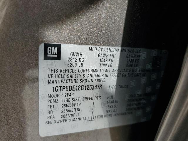 Photo 10 from auction – 2016 GMC CANYON SLT with VIN 1GTP6DE18G1253478