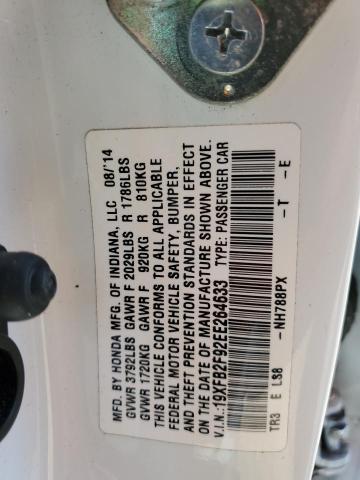 Photo 10 from auction – 2014 HONDA CIVIC EXL with VIN 19XFB2F92EE264633