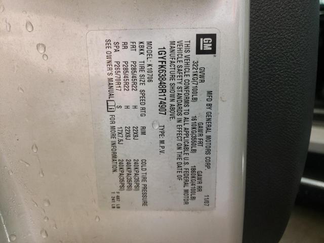 Photo 10 from auction – 2008 CADILLAC ESCALADE L with VIN 1GYFK63848R174907