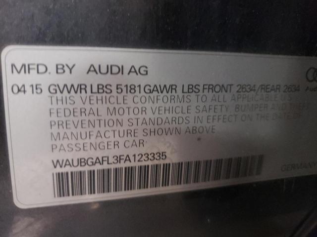 Photo 10 from auction – 2015 AUDI S4 PREMIUM with VIN WAUBGAFL3FA123335
