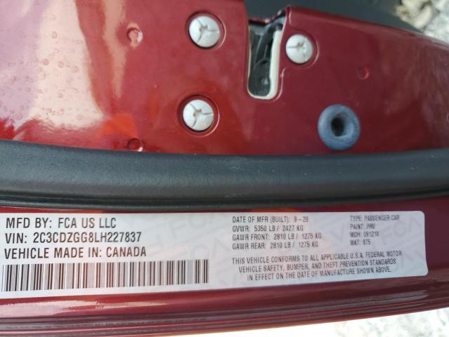 Photo 10 from auction – 2020 DODGE CHALLENGER with VIN 2C3CDZGG8LH227837