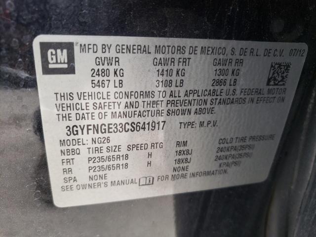 صورة رقم 10 من المزاد - 2012 CADILLAC SRX مع VIN 3GYFNGE33CS641917