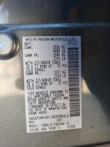 Photo 10 from auction – 2015 NISSAN ROGUE S with VIN 5N1AT2MT6FC909861