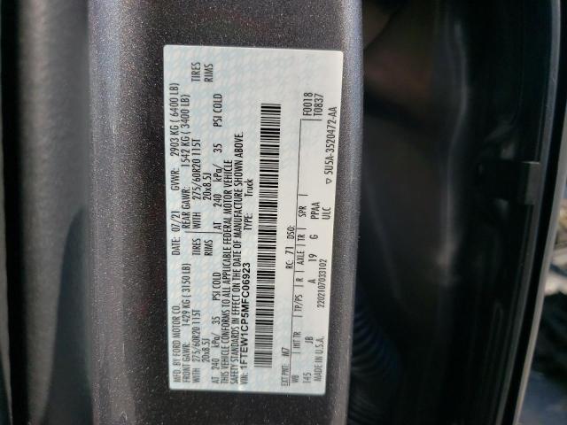 Photo 10 from auction – 2021 FORD F150 SUPER with VIN 1FTEW1CP5MFC06923