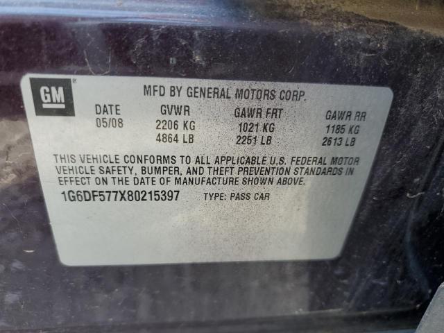 Photo 10 from auction – 2008 CADILLAC CTS with VIN 1G6DF577X80215397