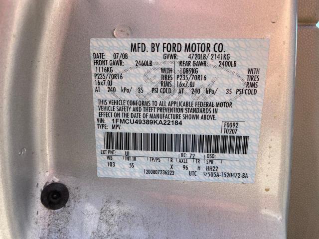 Photo 10 from auction – 2009 FORD ESCAPE HYB with VIN 1FMCU49389KA22184