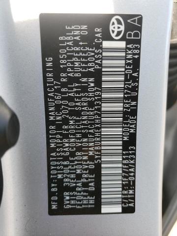 Photo 10 from auction – 2017 TOYOTA COROLLA L with VIN 5YFBURHEXHP713197