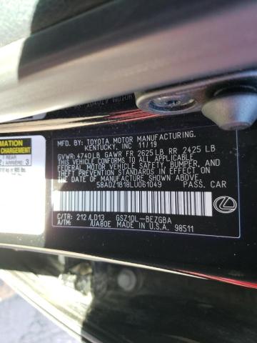 Photo 10 from auction – 2020 LEXUS ES 350 with VIN 58ADZ1B18LU061049