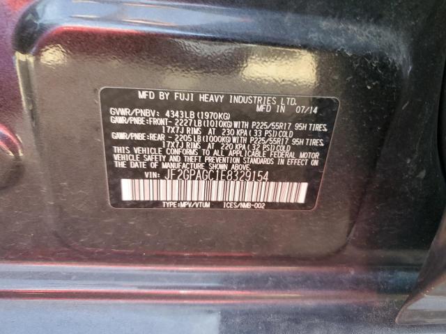 Photo 10 from auction – 2014 SUBARU XV CROSSTR with VIN JF2GPAGC1E8329154
