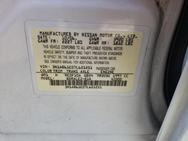 Photo 10 from auction – 2007 NISSAN SENTRA 2.0 with VIN 3N1AB61E07L621251