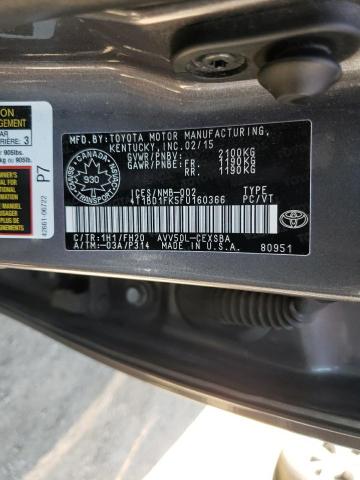 Photo 10 from auction – 2015 TOYOTA CAMRY HYBR with VIN 4T1BD1FK5FU160366