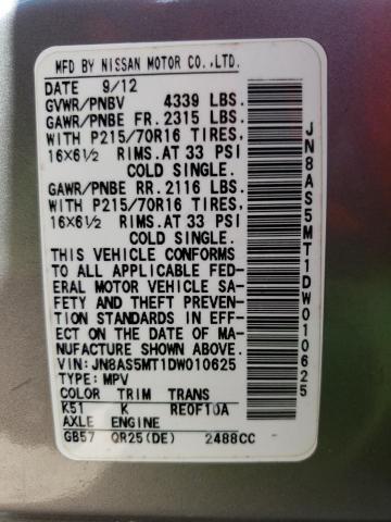 Photo 10 from auction – 2013 NISSAN ROGUE S with VIN JN8AS5MT1DW010625