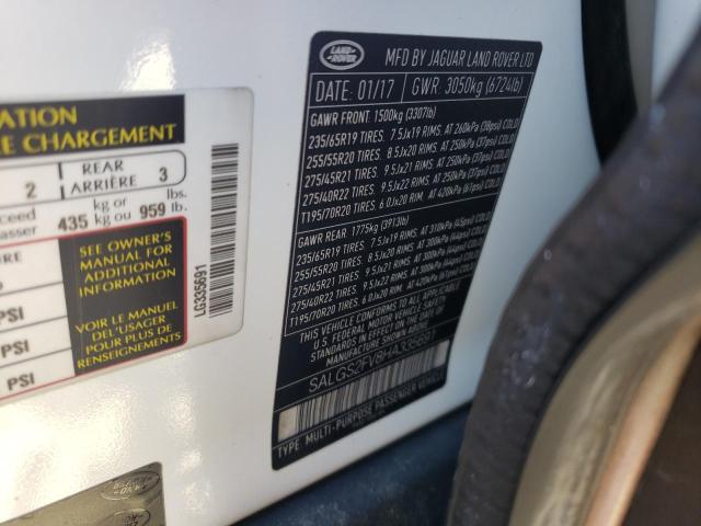 Photo 10 from auction – 2017 LAND ROVER RANGE ROVE with VIN SALGS2FV8HA335691