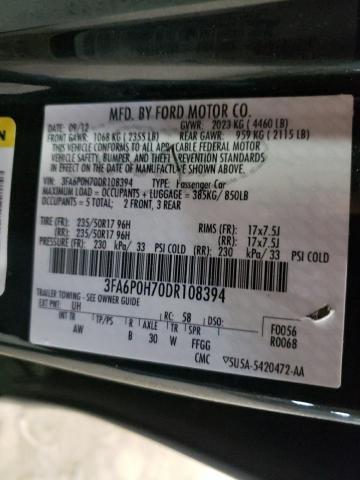 Photo 10 from auction – 2013 FORD FUSION SE with VIN 3FA6P0H70DR108394