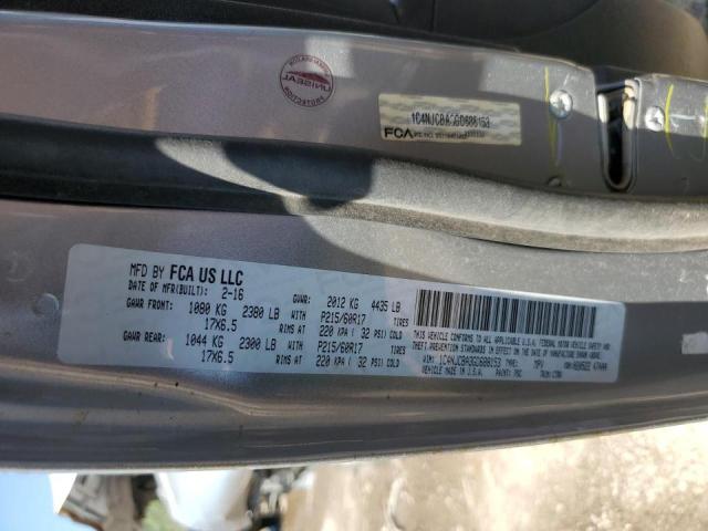 Photo 10 from auction – 2016 JEEP COMPASS SP with VIN 1C4NJCBA3GD688153