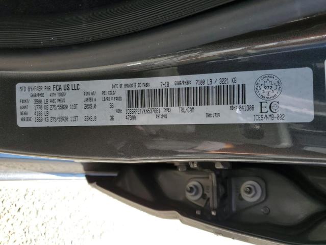 Photo 10 from auction – 2019 RAM 1500 REBEL with VIN 1C6SRFET7KN537661