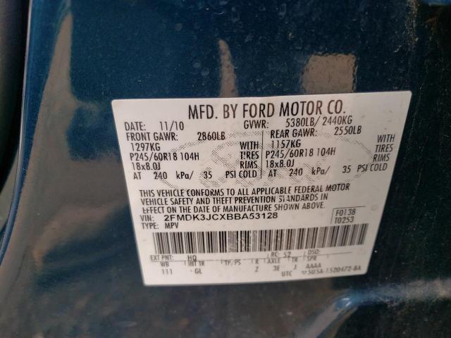 Photo 10 from auction – 2011 FORD EDGE SEL with VIN 2FMDK3JCXBBA53128