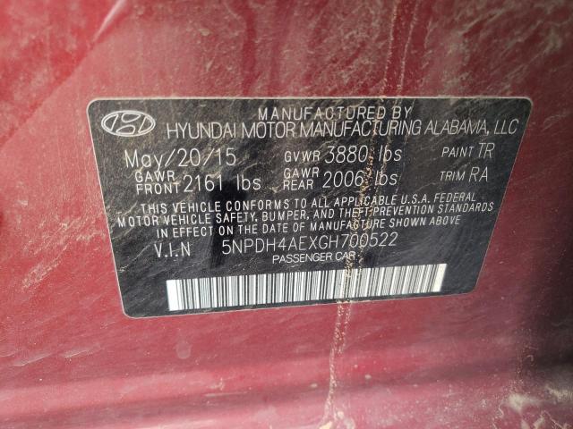 Photo 10 from auction – 2016 HYUNDAI ELANTRA SE with VIN 5NPDH4AEXGH700522