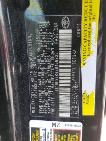 Photo 10 from auction – 2011 TOYOTA CAMRY BASE with VIN 4T1BF3EK4BU158836
