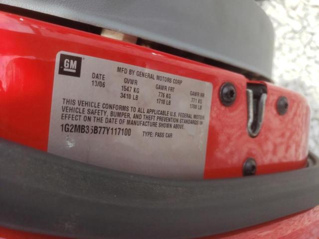 Photo 10 from auction – 2007 PONTIAC SOLSTICE with VIN 1G2MB35B77Y117100