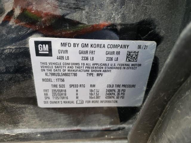 Photo 10 from auction – 2022 CHEVROLET TRAILBLAZE with VIN KL79MUSL5NB027780