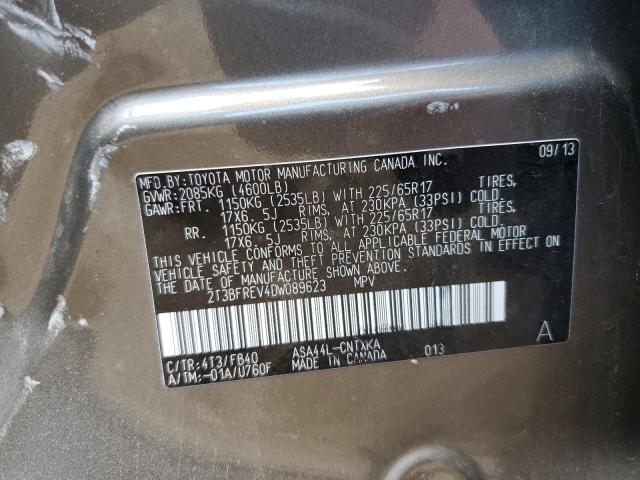 Photo 10 from auction – 2013 TOYOTA RAV4 LE with VIN 2T3BFREV4DW089623