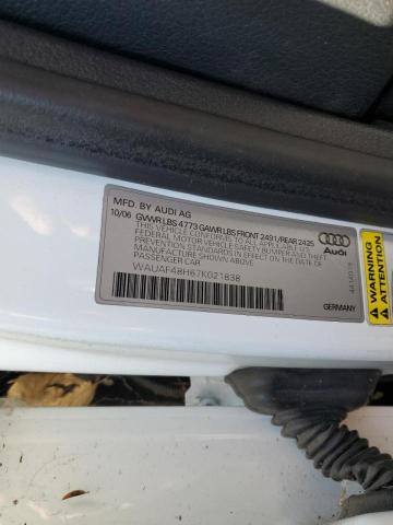 Photo 10 from auction – 2007 AUDI A4 2.0T CA with VIN WAUAF48H67K021838