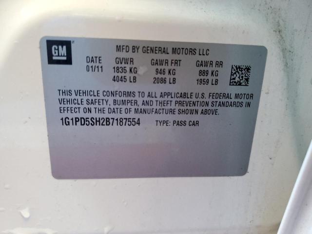 Photo 10 from auction – 2011 CHEVROLET CRUZE LS with VIN 1G1PD5SH2B7187554