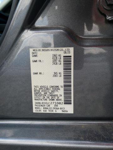 Photo 10 from auction – 2020 NISSAN ALTIMA SR with VIN 1N4BL4CV1LC275982