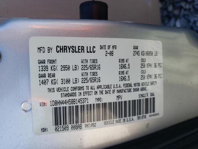 Photo 10 from auction – 2008 DODGE GRAND CARA with VIN 1D8HN44H58B145371