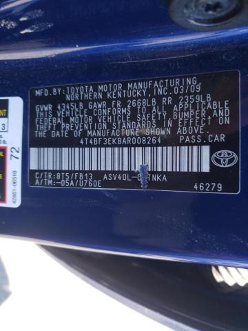 Photo 10 from auction – 2010 TOYOTA CAMRY BASE with VIN 4T4BF3EK8AR008264