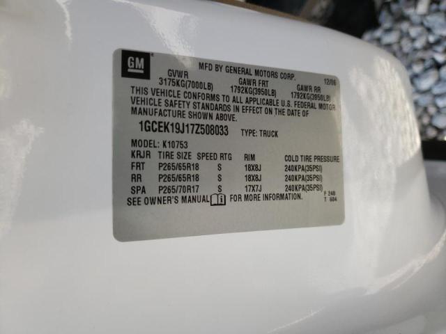 Photo 10 from auction – 2007 CHEVROLET SILVERADO with VIN 1GCEK19J17Z508033