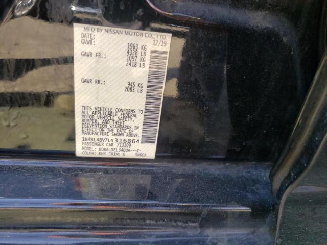 Photo 10 from auction – 2020 NISSAN ALTIMA S with VIN 1N4BL4BV7LN316864
