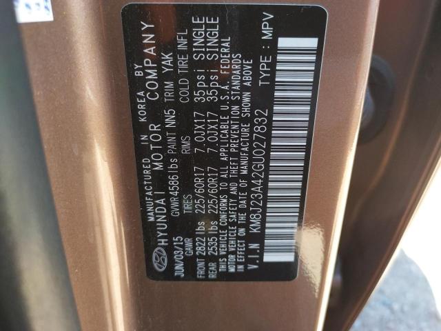 Photo 10 from auction – 2016 HYUNDAI TUCSON SE with VIN KM8J23A42GU027832