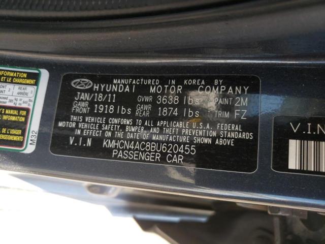 Photo 10 from auction – 2011 HYUNDAI ACCENT GLS with VIN KMHCN4AC8BU620455