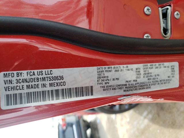 Photo 10 from auction – 2021 JEEP COMPASS 80 with VIN 3C4NJDEB1MT530636