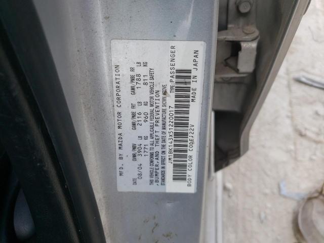 Photo 10 from auction – 2005 MAZDA 3 HATCHBAC with VIN JM1BK143X51220017