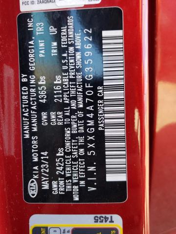 Photo 10 from auction – 2015 KIA OPTIMA LX with VIN 5XXGM4A70FG359622