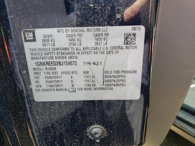 Photo 10 from auction – 2011 CHEVROLET TRAVERSE L with VIN 1GNKREED2BJ154673