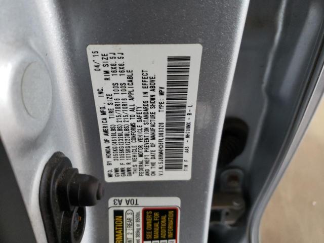 Photo 10 from auction – 2015 HONDA CR-V LX with VIN 5J6RM4H36FL069326