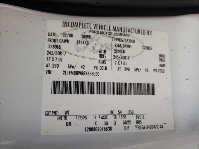 Photo 10 from auction – 2008 LINCOLN TOWN CAR E with VIN 2L1FM88W88X638030
