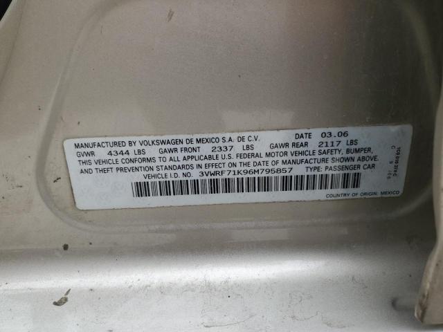 Photo 10 from auction – 2006 VOLKSWAGEN JETTA with VIN 3VWRF71K96M795857