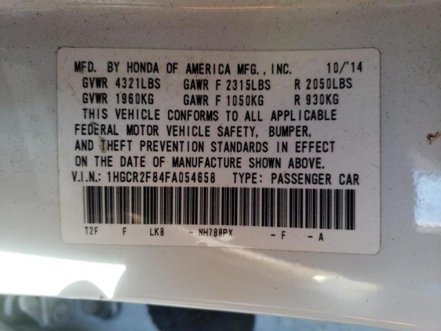 Photo 10 from auction – 2015 HONDA ACCORD EXL with VIN 1HGCR2F84FA054658