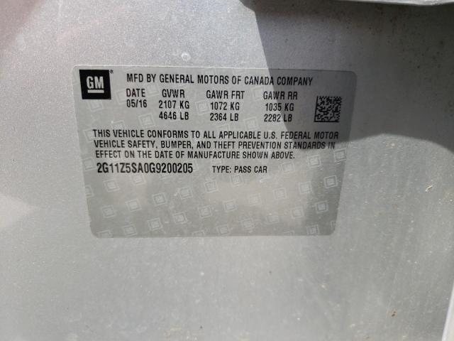 Photo 10 from auction – 2016 CHEVROLET IMPALA LS with VIN 2G11Z5SA0G9200205