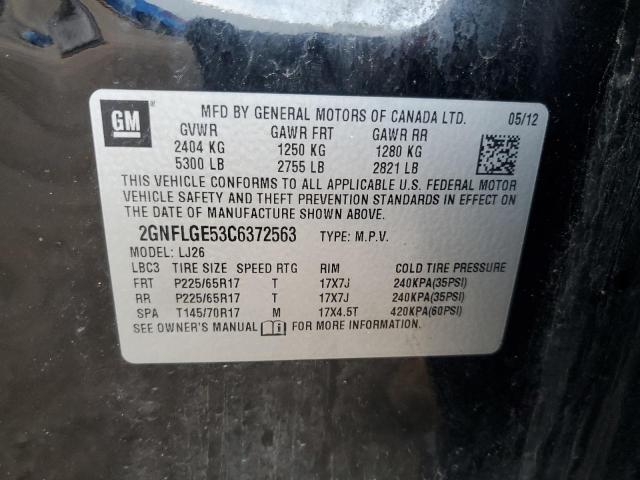 صورة رقم 10 من المزاد - 2012 CHEVROLET EQUINOX LT مع VIN 2GNFLGE53C6372563